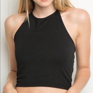 Brandy Melville Sachi Halter Top in Black